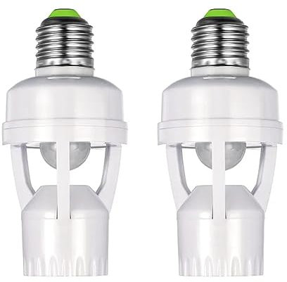 Aiciyimo 2 PCS E27 Lamp Holder Adapter LED Light Bulb Socket Converter With PIR Motion Sensor AC100-240V Human Presence Detector