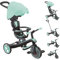 GLOBBER Explorer Trike 4in1 Pro in Mint – Dreirad, Laufrad und Kinderwagen in 10/8,5 Zoll – TPR-Sitz – höhenverstellbares Kinderfahrzeug