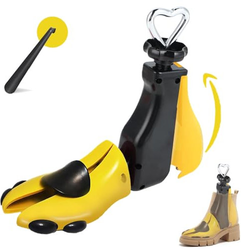 Satauko Hormas para Zapatos para Mujer Botas de Cuero, Ensanchador de Zapatos con Calzador para Hombre, Horma Ensanchar Zapatos Ajustable Longitud Y Anchura Independiente.(1 Pieza, 37-43)