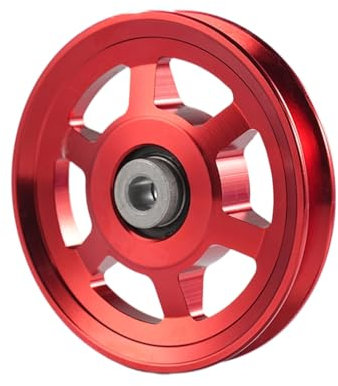 Ezweiji umlenkrollen, aluminiumlegierung Umlenkrolle Fitness Seilrolle Fitnessgeräte Ersatzteil für Home Gym, sportgeräte, garagentor rollensysteme (Rot 88-90mm)