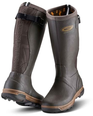 Grubs Highline Herren Gummistiefel, Mahagoni, verstellbar, wadenisoliert, Gummi