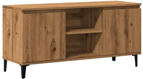 vidaXL Meuble TV chêne Artisanal 102x35x50 cm Bois d'ingénierie, Support TV, Meuble télé, Meuble multimédia, Banc TV, Meuble HiFi