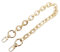 WANYI 60CM Taschenkette Gold Acryl Resin Taschengurte Ersatz Metallkette Taschenriemen Handykette Geldbörsenkette für DIY Taschen Handtasche Geldbörse mit Gold Karabiner (Beige)
