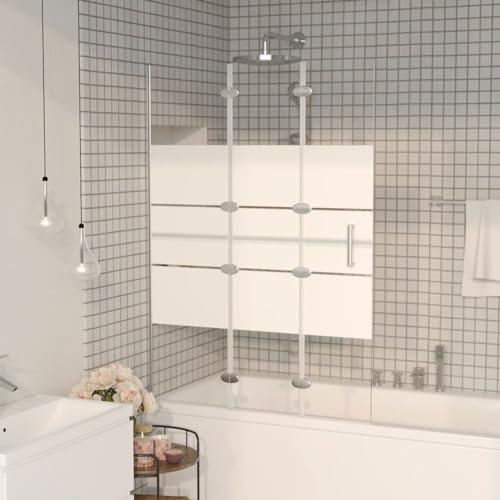 Xichuzi Faltbare Duschkabine ESG, Duschabtrennung, Schiebetür Dusche, Duschwanddichtung, Duschkabinen Ersatzteile, Dusche Eckeinstieg, 100x140 cm Weiß