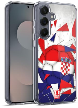 Head Case Designs Kroatien Fussball Glassplitter Gelhülle [Militärischer Schutzgrad] Kompatibel Mit Samsung Galaxy S25 Und Kompatibel Mit MagSafe