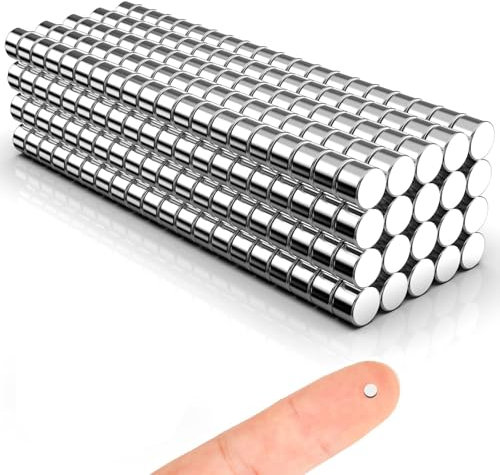 Delaga 300 Stück Magnete Extra Stark 3x2mm, Mini Magnet für Magnettafel, Kleine Magnete Stark Rund, Starke Magnet für Kühlschrank, Whiteboard, Pinnwand, Büro
