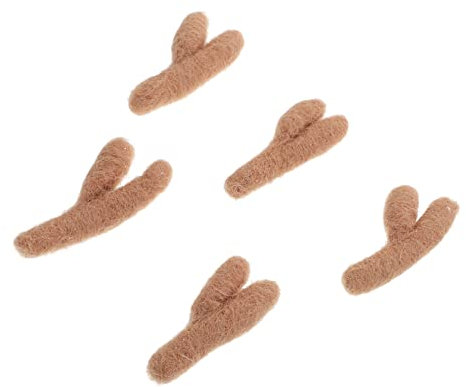 Alipis 1 Satz Geweih Aus Wollfilz Baumdekorationen Mütze Aus Rentiergeweih Weihnachtsbaumschmuck Mini-geweihe Zum Basteln Ornamente Streuung Am Weihnachtstisch Mini-hirschgeweih Wolle 5st