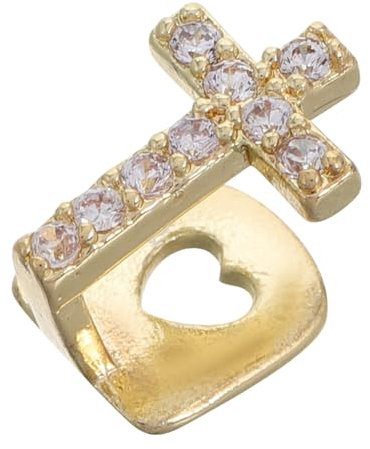 PAMINGONO 1satz Hip Hop Zahn Grill Mit Einzigartigem Zircon Kreuzdesign Einfache Anwendung Modisches Accessoire Für Partys Und Rapper Falsche Zähne Für Männer Und Frauen