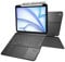 Doohoeek Bluetooth Keyboard Case for iPad Air 13 Inch 2025(M3)/2024(M2) with Screen Indicators, iPad Pro 12.9 6th/5th/4th/3rd Gen, Case with Detachable Keyboard, Trackpad, Backlit, Rechargeable, Black