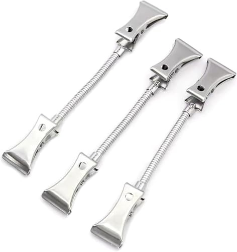 Flexible Schilderhalter-Clips Aus Metall, Doppelclip-Design, Edelstahl, 360 Grad Drehbar, Perfekt Für Einzelhandelsdisplays, Preisschilder, Notizen, Fotos Und Den Einsatz Im Büro, Length 120mm
