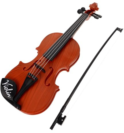 FRCOLOR 1 Satz Violine Geige für Anfänger, inkl. Miniatur-Geigenschmuck & Spielzeug. Ideal als realistisches Ornament oder Geschenk für Musikliebhaber. Aus Plastik.