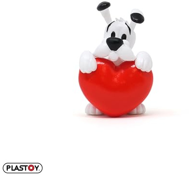 Plastoy Astérix Figur Idéfix rotes Herz - PVC - 6 cm
