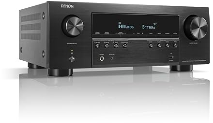 Denon AVR-S980H 7.2 Channel AV Receiver, Home Cinema Amplifier | 90W, Dolby Atmos & DTS:X, 8K/60 & 4K/120 HDMI, HEOS Multiroom, Wi-Fi, Bluetooth, AirPlay 2, Gaming Ready (VRR/ALLM)