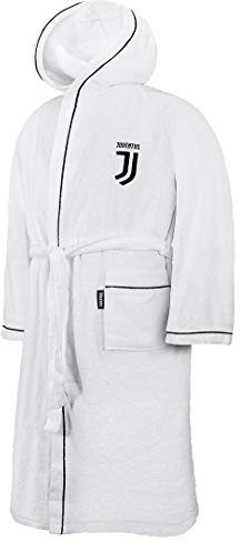 Juventus 9634 020 2131 Accappatoio, 100% Cotone, Bianco, 25 x 20 x 5 cm