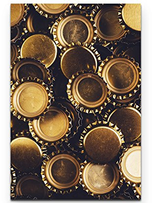 Paul Sinus Art Leinwandbilder | Bilder Leinwand 90x60cm Kronkorken