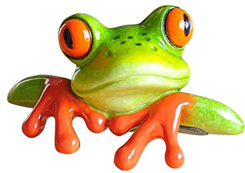Yundxi Mini Frosch 3D Frosch Figur Skulptur Tierfiguren Tischfigur Ornament Deko Figur Zierfigur (Typ1)