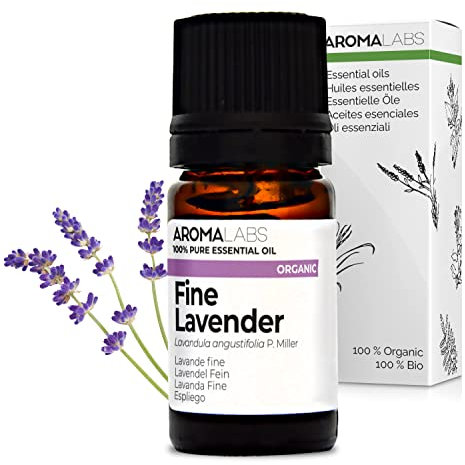 Lavanda Fine BIO (Lavandula angustifolia) - 5 mL - Olio Essenziale Chemiotipizzato e Certificato AB - Aroma Labs - Made in France