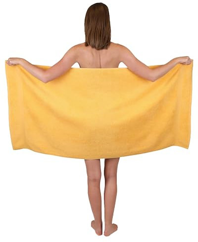 Betz Duschtuch Premium 100% Baumwolle Badetuch Duschhandtuch 70x140 cm (honiggelb)