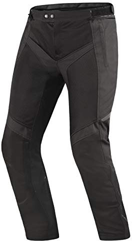 SHIMA JET Atmungsaktive MESH-Paneele, Wasserdichte, Herausnehmbare Membrane, Level 2 Rückenprotektor inklusive, Erweiterte Einstellmöglichkeiten (Hose Herren, Schwarz, M)