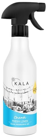 KALA - Lufterfrischer Duftölspray CHANTI, Raumspray mit Geruchsneutralisation, Raumduft Spray Hält bis zu 48h, Air Freshener mit Aktiv Neutralisator - Duft Fresh Linen, 500ml