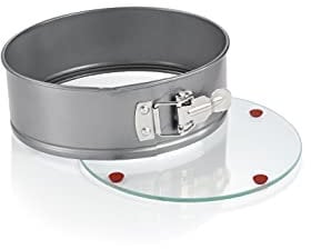 Tescoma Molde desmontable Delicia ø 20 cm, con fondo de cristal, acero inoxidable