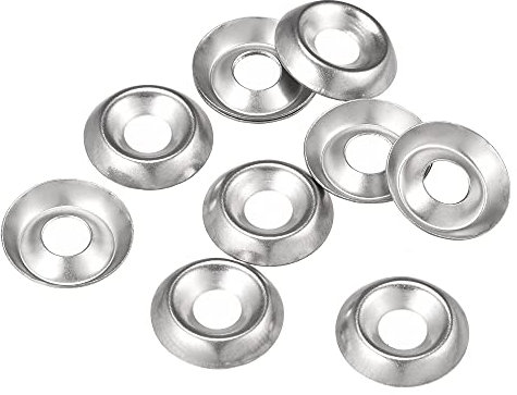 sourcing map 100pcs Rondelles Metal Rondelle à Tête Fraisée 13,5mm x 4,8mm x 2,5mmen Acier Inoxydable 304 Rondelle Cuvette Tasse Rondelle Fraisé pour Boulon à Vis