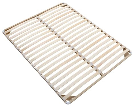 Vente-unique - Sommier Cadre à Lattes 140 x 190 cm - 2x19 Lattes - sans Pieds - Beige - Kalista de YSMÉE