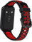 yanghongyua bracelet en silicone pour Huawei band 7, boucle en métal, bracelet en silicone remplaçable pour Huawei band 7. (Noir/rouge)
