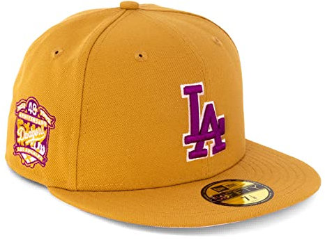 New Era Cap 59FIFTY Herren Basecap NFL NBA MLB Limited Edition (Los Angeles Dodgers Brown Purple, 7 3/4)