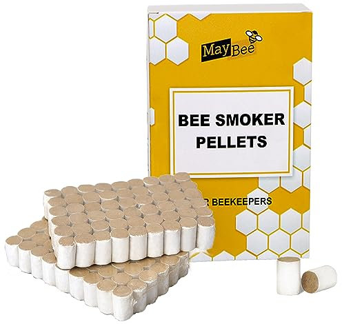 MayBee Bee Smoker Pellets, 108 Pack, Natural Hive Beekeeping and Beekeeper Accessories for Honey Bees