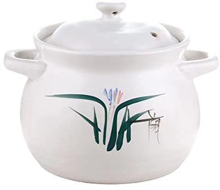 Pentola Di Terracotta Per Cucinare, Pentola Di Pietra Giapponese Con Coperchio, Casseruola in Ceramica Hot Pot Bibimbap E Zuppa, Pentola Di Zuppa Di Argilla Per 6-7 Persone,7L