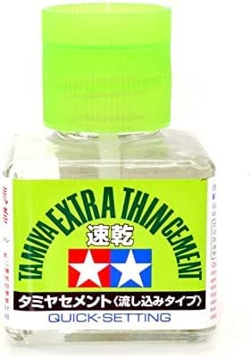set per Tamiya 87182 Cement Extra Thin Quick Set 40ml Colla Presa Rapida