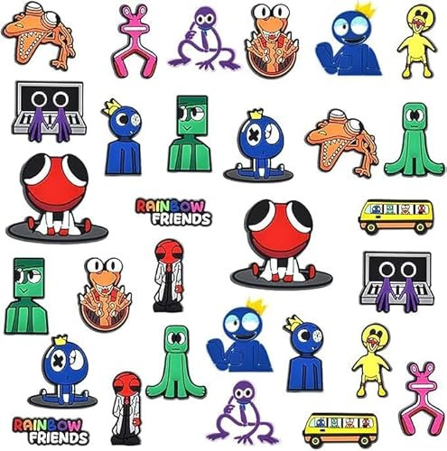 Shoe Charm, 30 PCS Cute Cartoon Shoe Buckle Accessories Shoes Decorations DIY Decorative Shoe Buckles PVC Shoe Charms Sandal Decorative Accessories Cartoon PVC Ornament for Kids Party