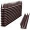 EWENYS Bird Spikes for Fence Tops, Plastic Fence Toppers and Roof Tall Spikes 1.46'' to Keep Pigeon Seagull or Animals Stop, Fox Squirrel Deterrent Fence Anti Climb for Garden Wall(Brown, 13ft)