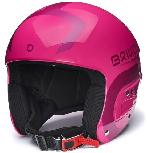 Briko, HELMET Unisex adulto, Shiny Red Violet-Metallic Pink, 58