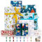 Larcenciel Carta Regalo Natale + Nastro + Adesivi, 8 Fogli di Bella Carta da Regalo con Babbo Natale, Renne e Orso Polare, Carta da Pacchi Liscia per Vacanze, Feste, Compleanni, 70x50cm