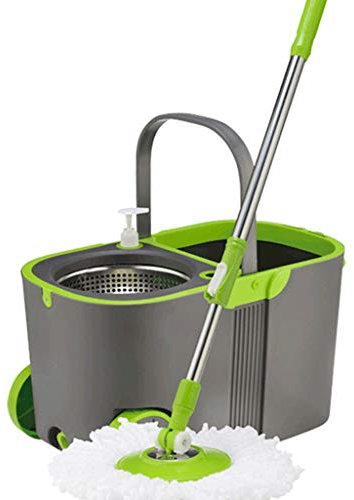FLEAGE Cabezal de mopa de Microfibra de 360 Grados, Cabezal de mopa Giratorio de Repuesto, Limpieza de Superficies de baño y Cocina, Herramienta giratoria de Limpieza de Suelo Dignified