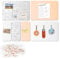 Notice Boards 68x48cm,Felt Pin Board Wall Bulletin Board,Cork Board Pin Notice Office Memo School with Push Pins Board,DIY Memo Boards for Home Office (Orange and White Gray)