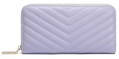 Daisy Rose Damen Geldbörse mit Reißverschluss und Handy-Clutch mit RFID-Blockierung, veganes PU-Leder, Flieder, One_Size, Geldbörse und Handy-Clutch