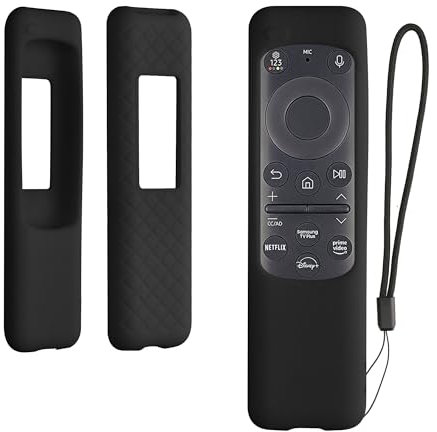 kwmobile Custodia Silicone Telecomando Compatibile con Samsung BN59-01432A / BN59-01432J / TM2360e Cover - Guscio Protettivo Telecomando Antiscivolo - nero