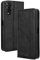 WBWONE Funda para TCL Mobile 50 Smartphone 5G / TCL 5G Funda Libro, Flip Carcasa Magnética con Soporte y Cartera para Tarjetas, Premium PU/TPU Cuero Case Cover Billetera. Negro