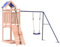 vidaXL Douglas Solid Wood Outdoor Playground, Garden Swing Set, Playhouse with Swing, Wooden Playground