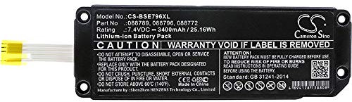 3400mAh 25.16Wh Battery Replacement for BOSE Soundlink Mini 2 Wireless Bluetooth Speaker fit Part No. 080841, 088772, 088789, 088796