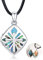 PARYFO Abalone Shell Kreuz Medaillon 925 Sterling Silber Kreuz Foto Medaillon Anhänger Halsketten religiösen Schmuck Geschenke für Frauen Männer Mädchen Mutter Frau Freundin Tochter