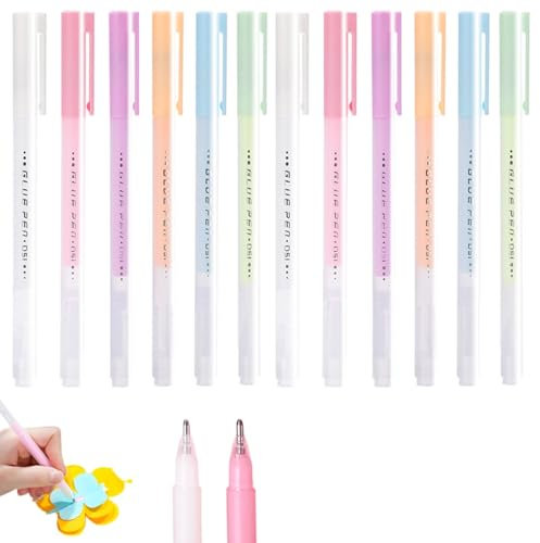 GraceGrip Precision Glue Pens, 12PCS Quick Drying Color Spot Glue Pens for Scrapbooking