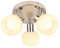 Deboola Deckenstrahler 3 Flammig Deckenleuchte Flur - Deckenlampe Weiß Deckenspots Vintage Rund Glas Strahler Innen E14 Morden 350°Schwenkbar Spots für Schlafzimmer Wohnzimmer(Ohne Leuchtmittel)