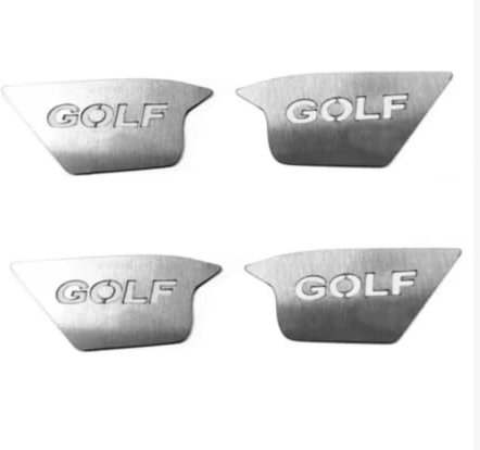 OYDDL 4PCS Auto Aufkleber Türgriff Abdeckung Dekoration Cover Trim Kompatibel mit Golf 8 GTI 2020 2021 2022 2023 2024 Innentür Zubehör (Silber)