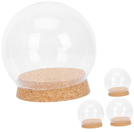 Ciieeo 4stücke Glashaube Für Konservierte Blumen Klarglaskuppel Als Abdeckung Glasvitrine Für Dekoration Präsentationskuppel Aus Glas Für Ewige Blumenarrangements