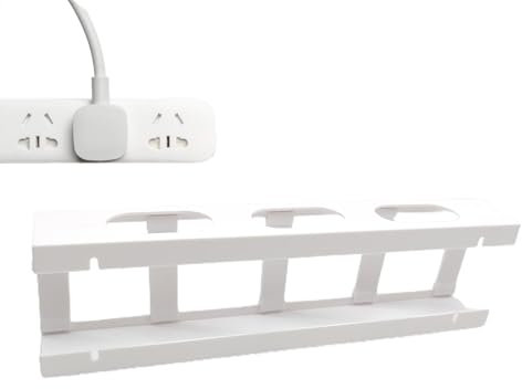 Organizador de cables de escritorio, bandeja horizontal de gestión de cables, 7.48 x 1.57 x 2.76 pulgadas, diseño compacto, fácil instalación, organizador de cables multifuncional para el hogar y