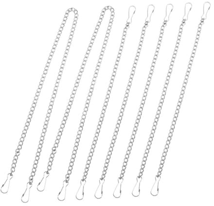 ULTECHNOVO 7pcs Tag Chain Hanging Chain Hooks for Window Panels Wind Chime Hangers for outside Picture Hanging